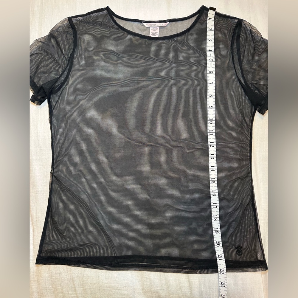 Victoria Secret Black Mesh Tee - Picture 7 of 7